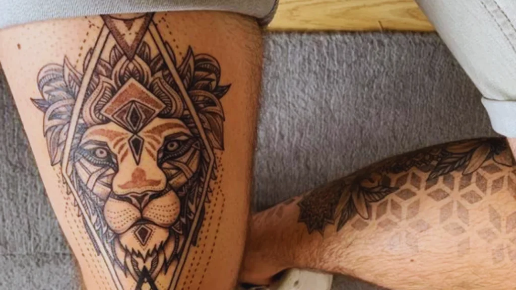 Tattoo Patterns for Guys on thighs